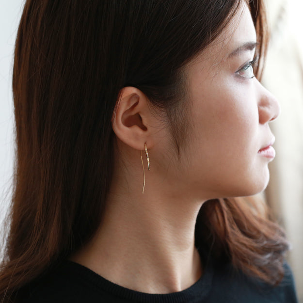 K18/Pt「ルシェロ」ピアス