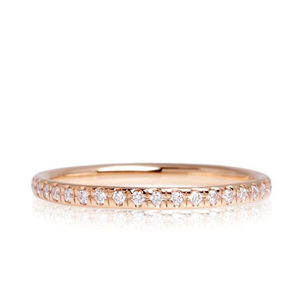 美品●ローズゴールド エタニティリング　10k 金属ケース付き エタニティリング ダイヤモンド 0.5ct レディース 指輪 リング