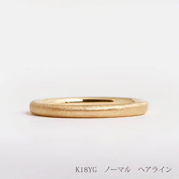 K18/Pt「ミーレ　スリム」リング 　ーイエローゴールド