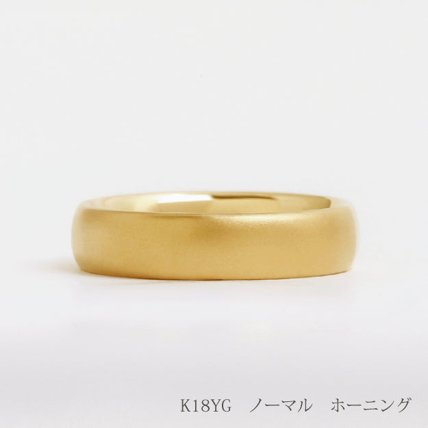 K18/Pt「ミーレ　ワイド」リング　－ イエローゴールド