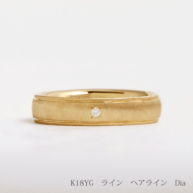 K18/Pt「ミーレ　ワイド」リング　－ イエローゴールド
