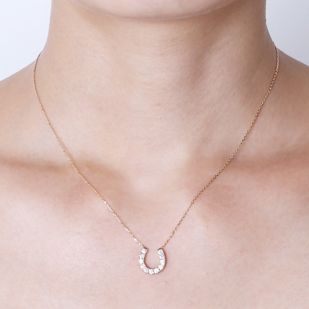 ホースシューネックレス18k