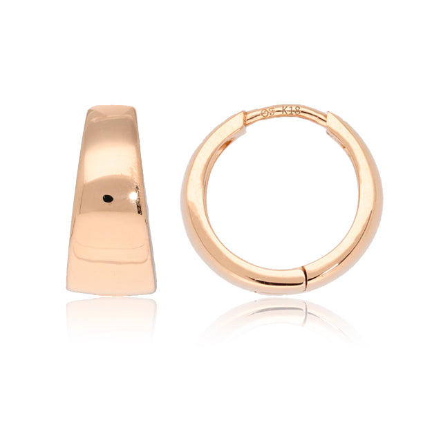 K18/PT「セシリー フープ」ピアス