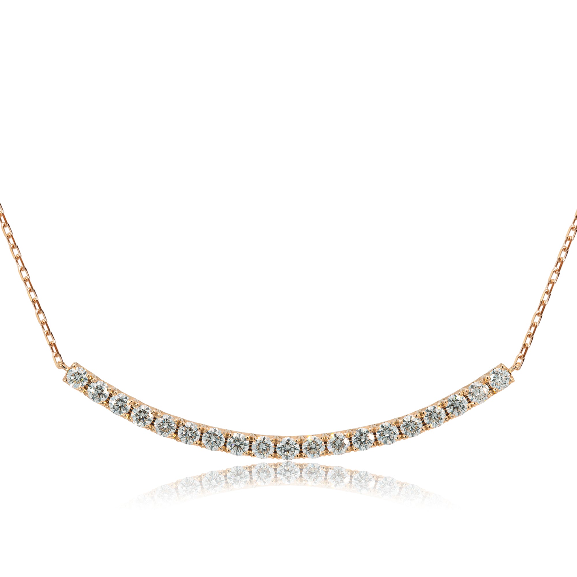 K18/Pt「ディアライン ラージ」ネックレス