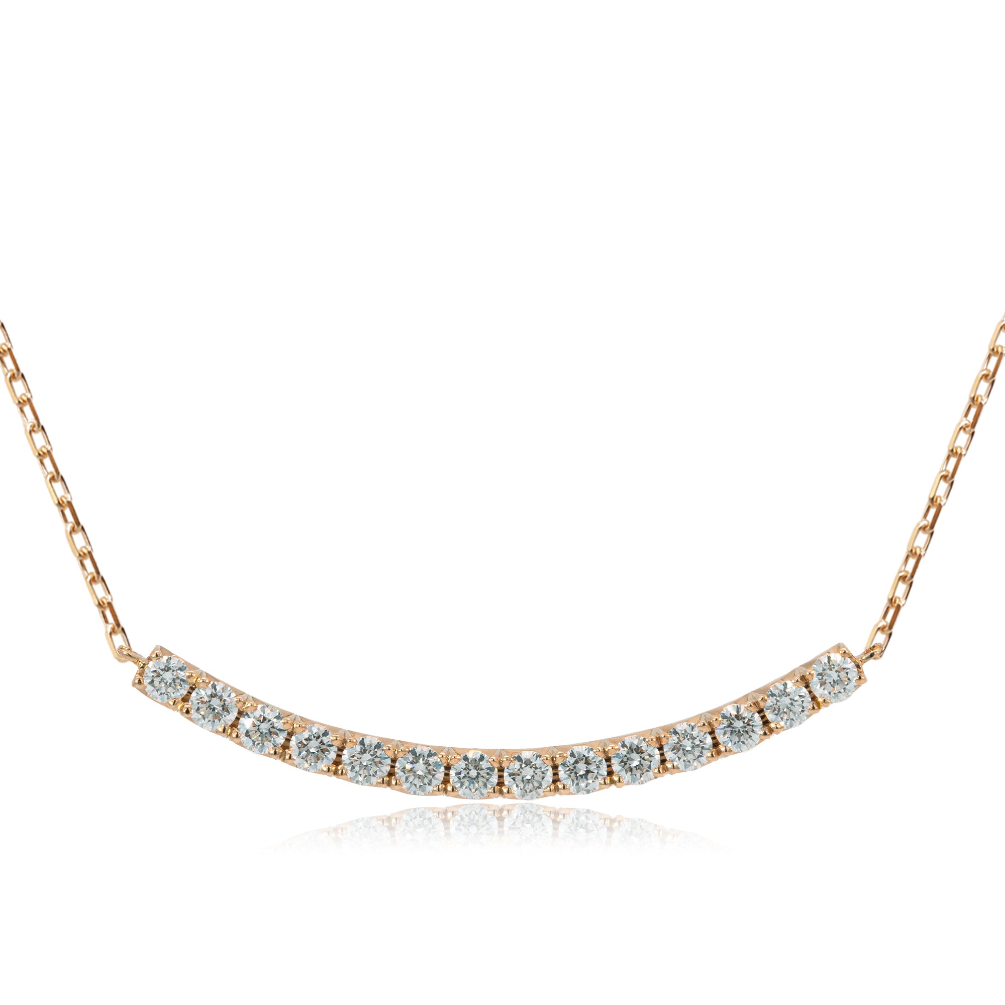 K18/Pt「ディアライン ミディアム」ネックレス