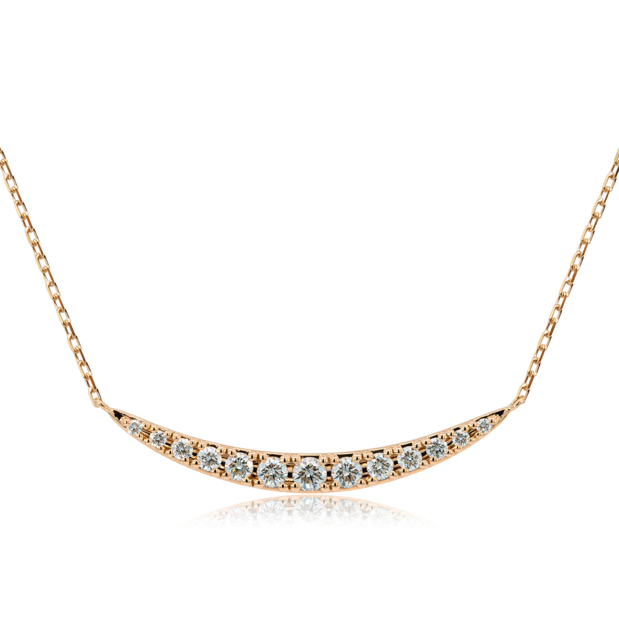 K18/Pt「ルナライン ミディアム」ネックレス