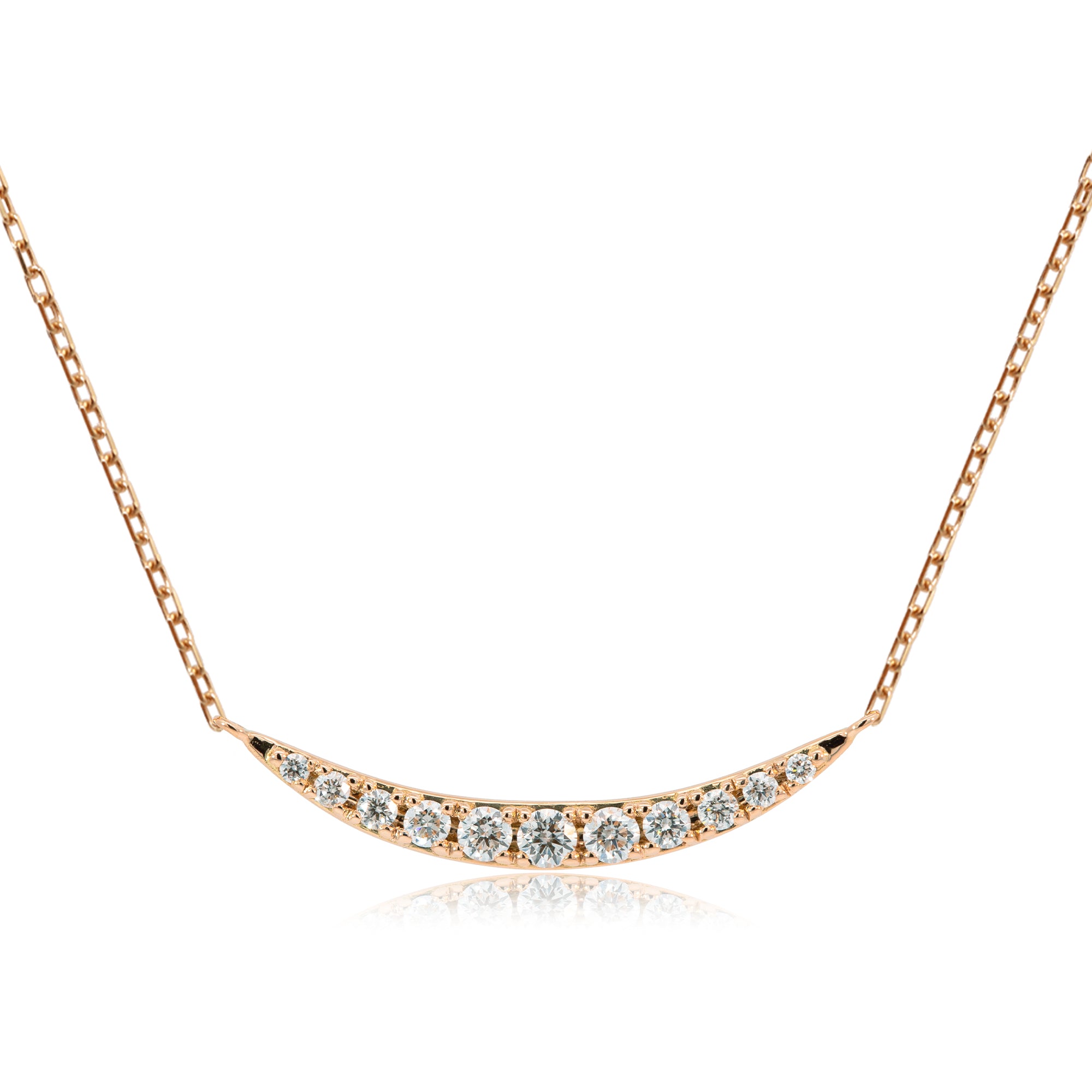 K18/Pt「ルナライン スモール」ネックレス｜【オレフィーチェ】Orefice