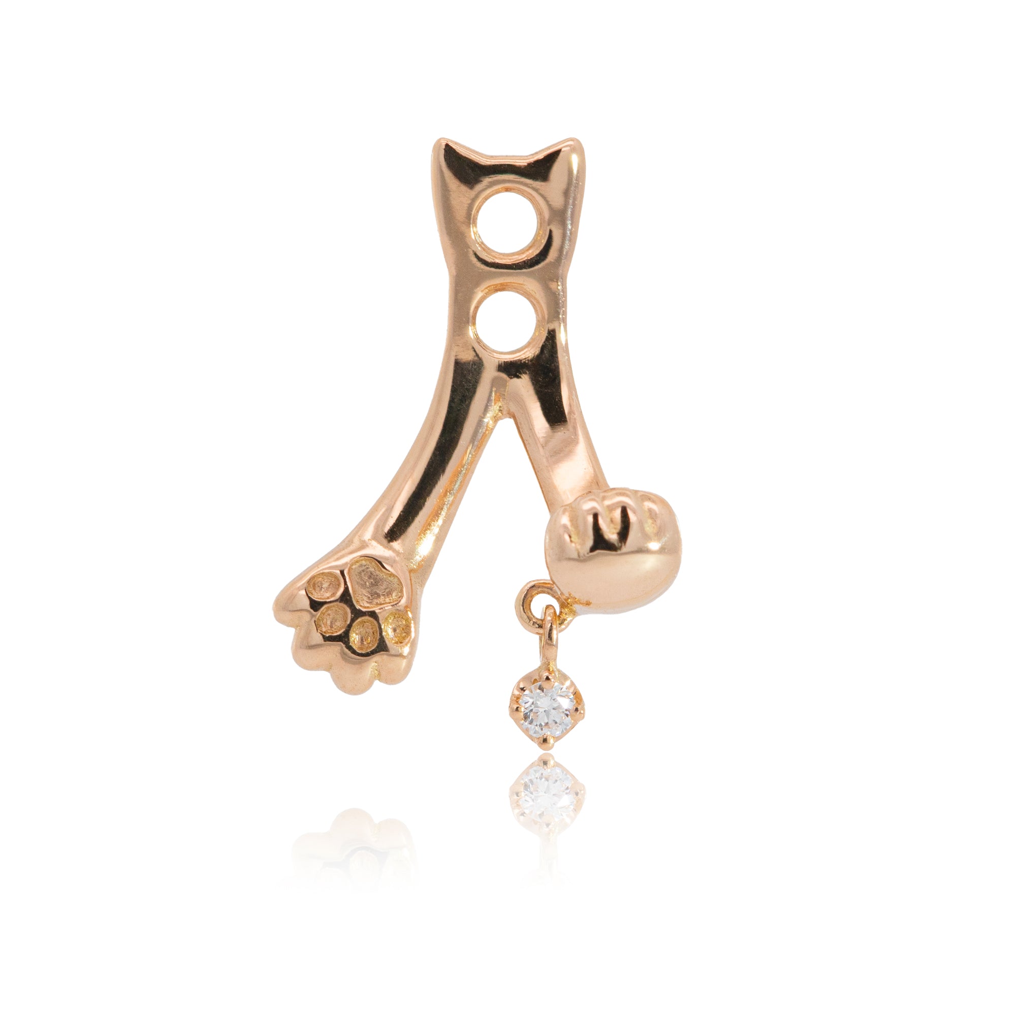 K18/Pt「マウヤール」ピアスチャーム（片耳用）｜【オレフィーチェ