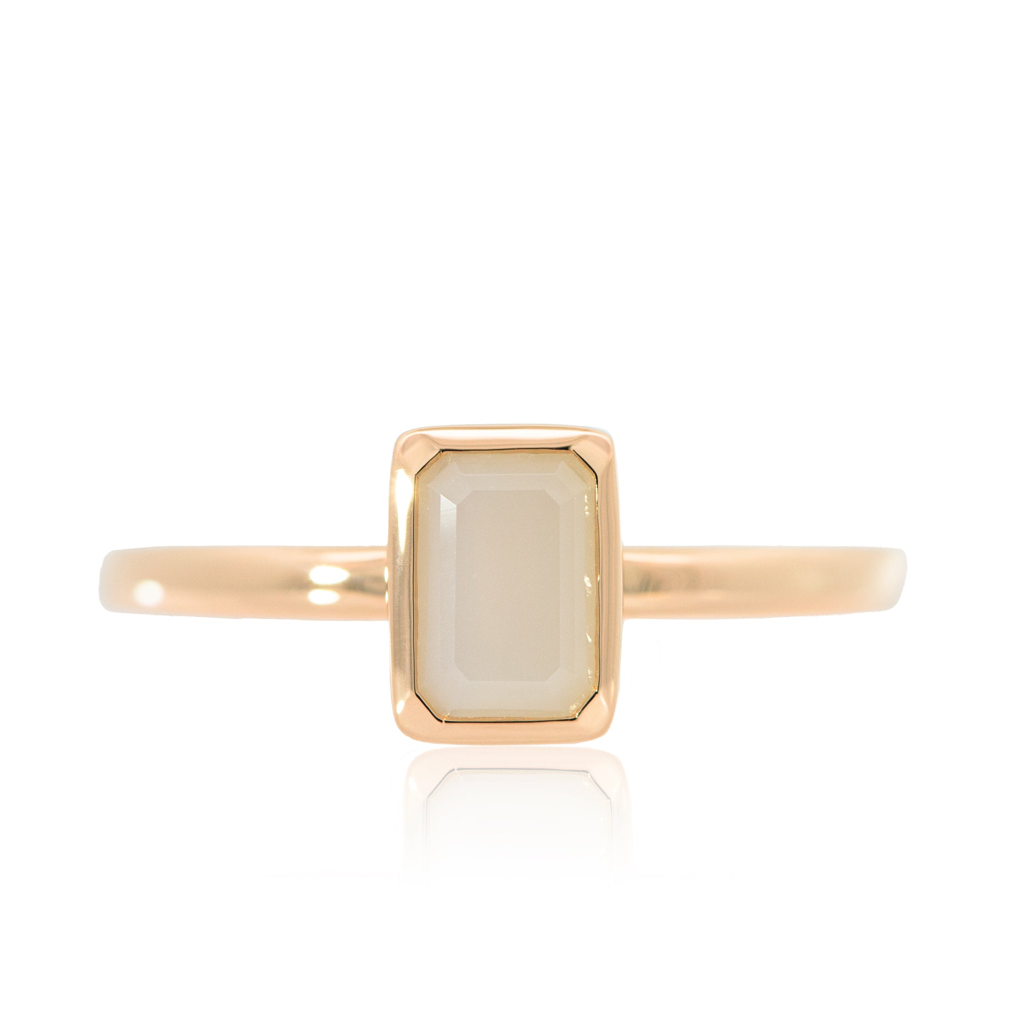 K18/Pt「ホワイトアゲート セーラ」リング