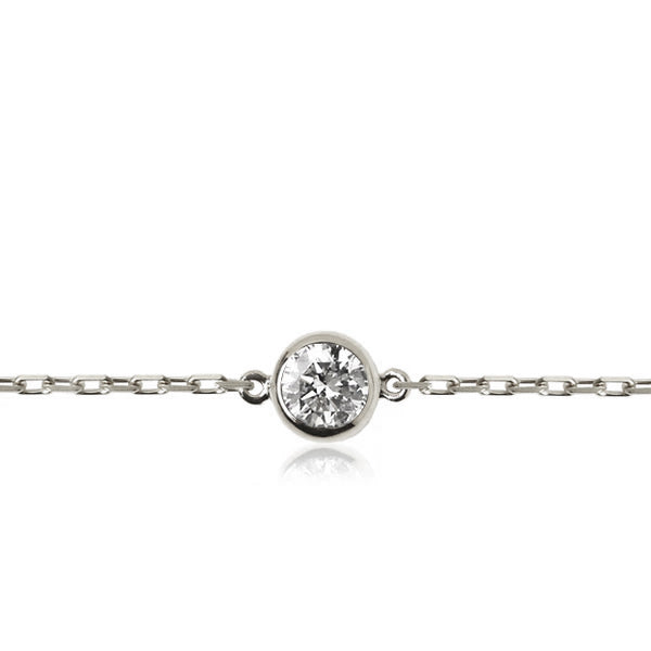 K18/Pt「0.1ctダイヤ ヌード」ブレスレット｜【オレフィーチェ