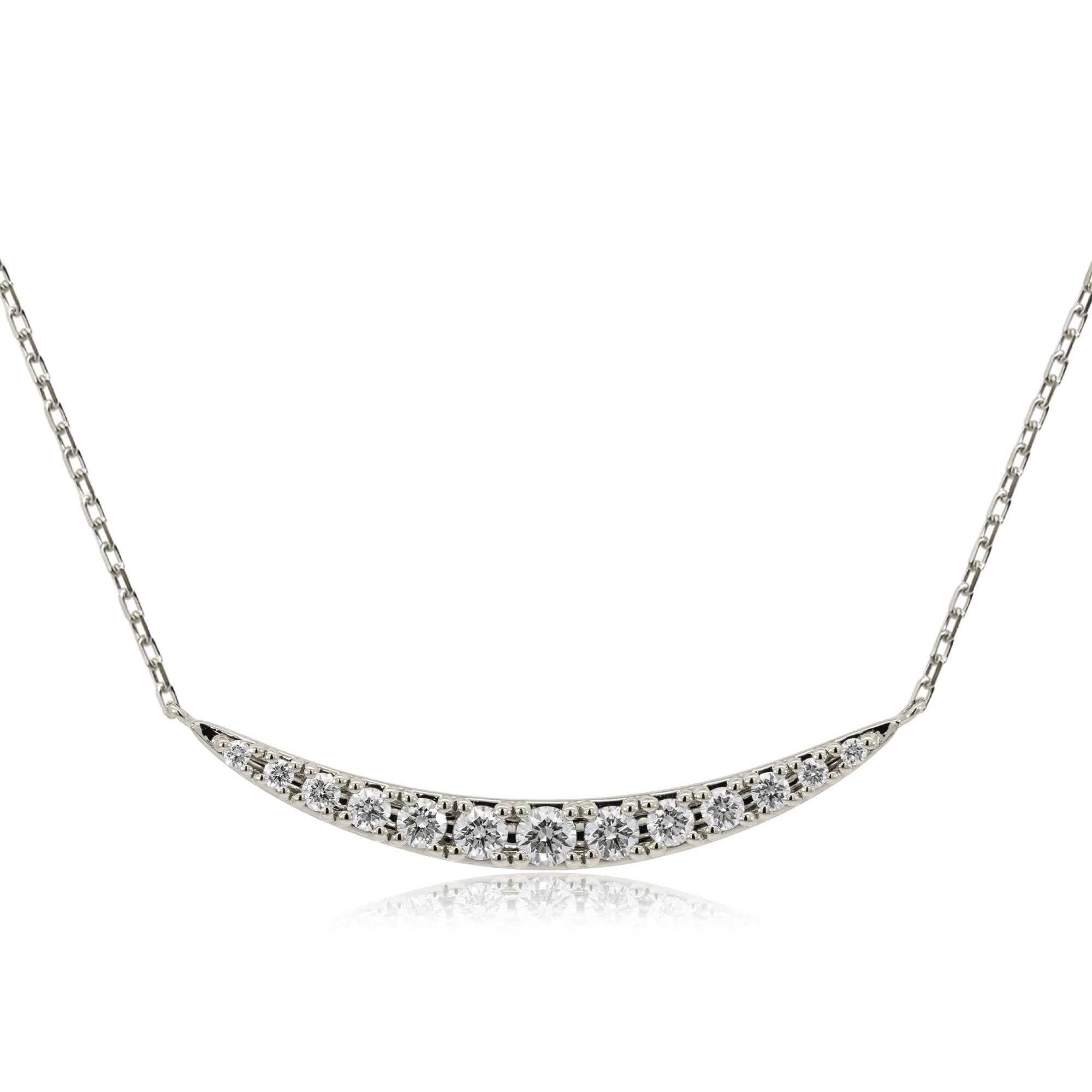 K18/Pt「ルナライン ミディアム」ネックレス｜【オレフィーチェ