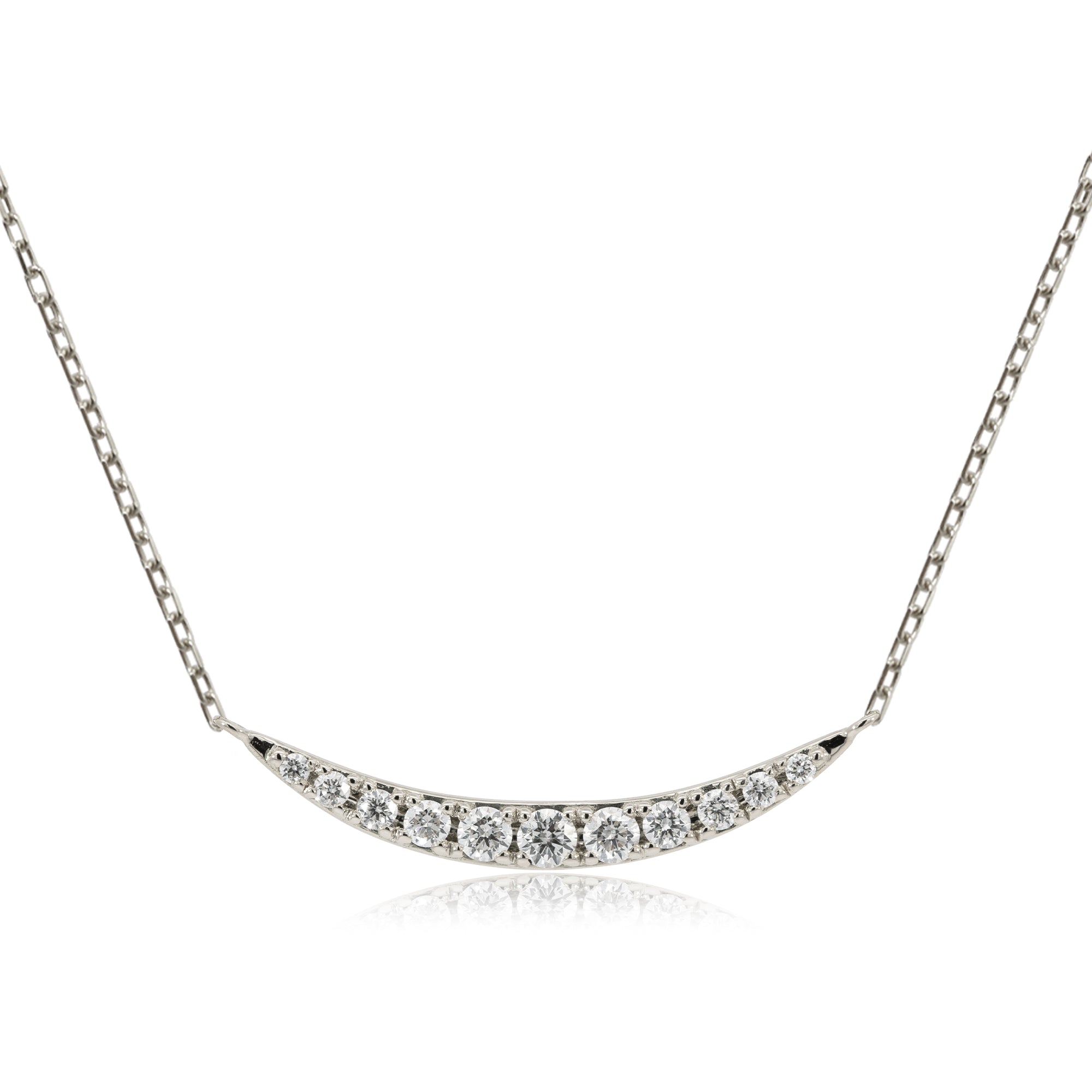 K18/Pt「ルナライン スモール」ネックレス｜【オレフィーチェ】Orefice