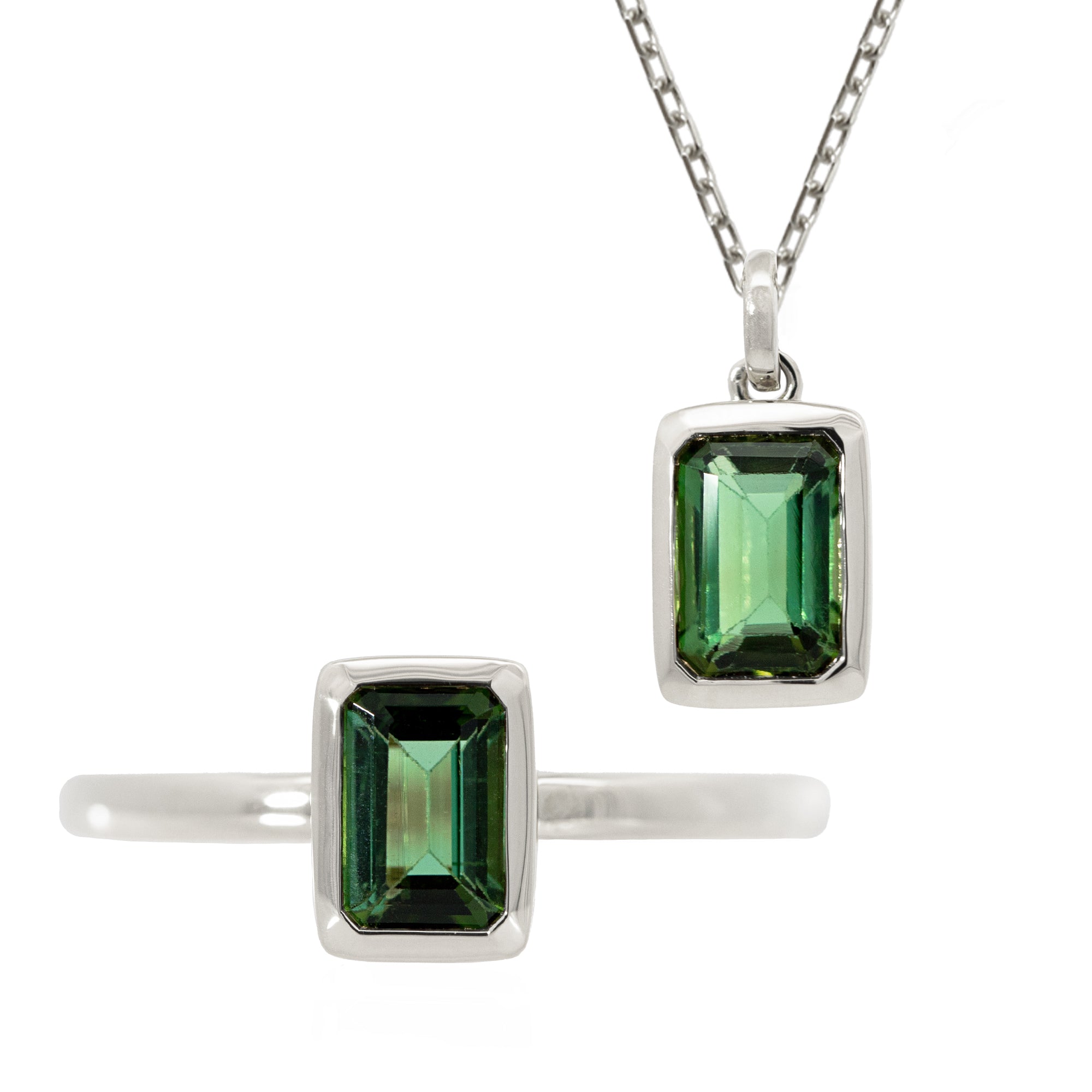 K18/Pt【10石限定】「グリーントルマリン セーラ」ペンダントトップorリング