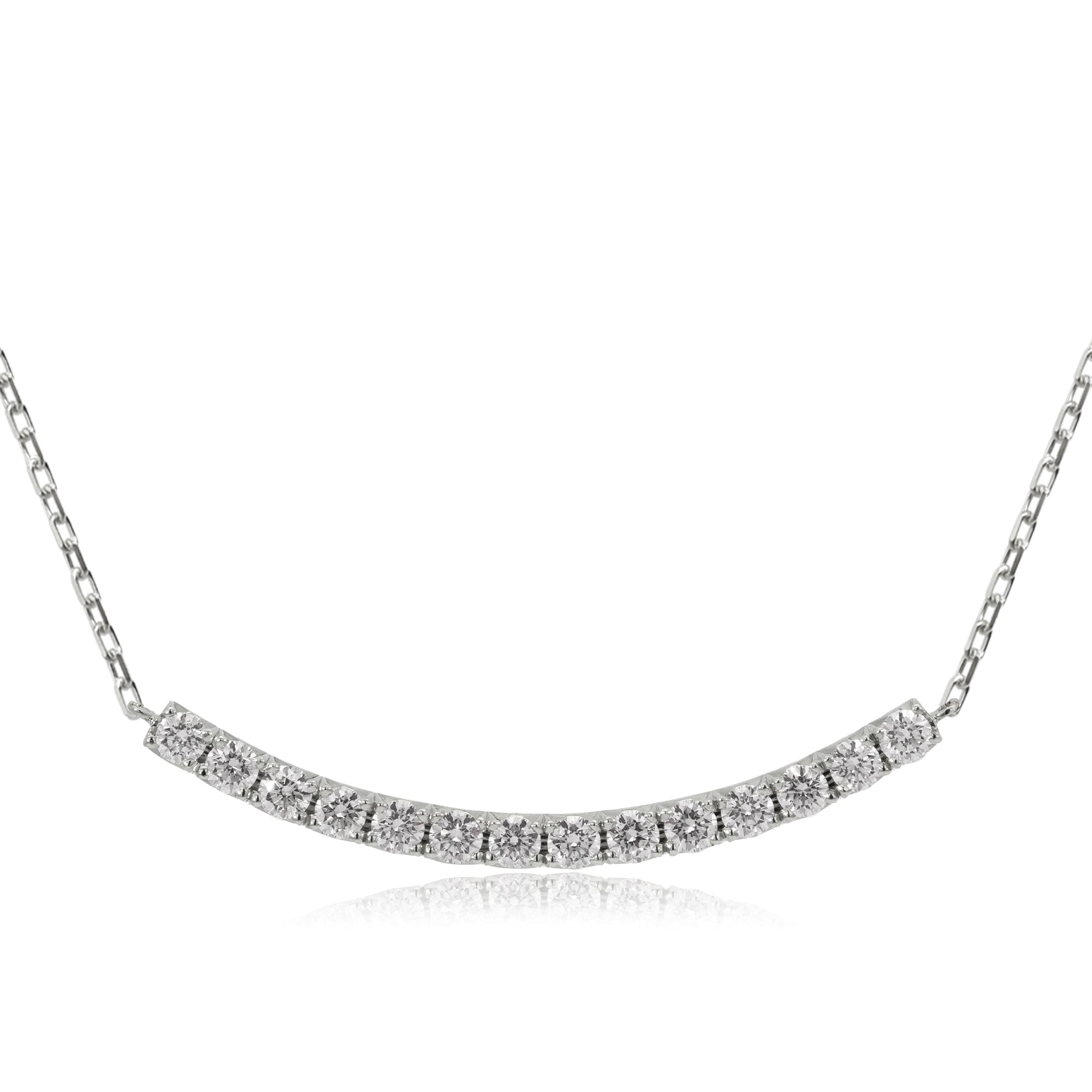 K18/Pt「ディアライン ミディアム」ネックレス