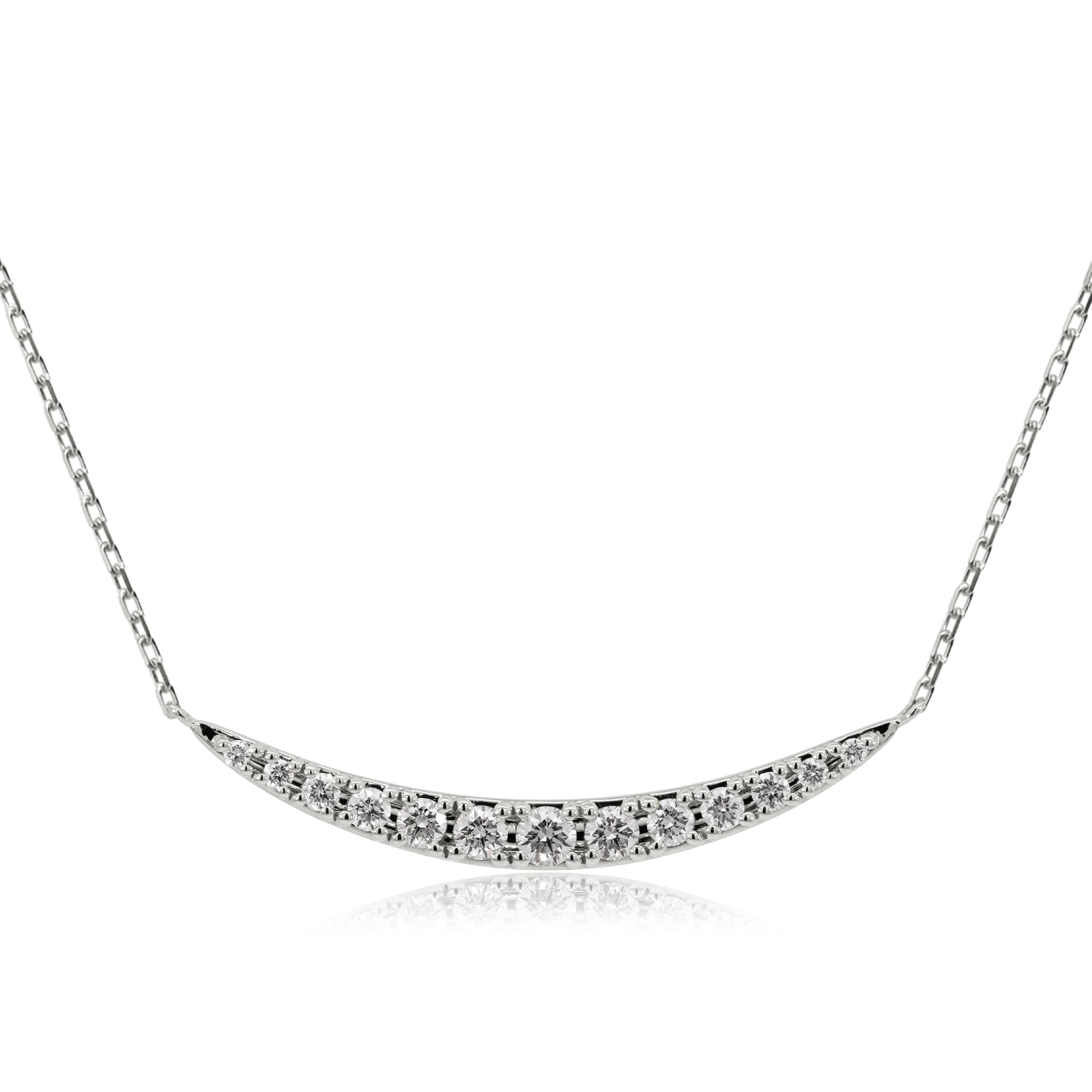 K18/Pt「ルナライン ミディアム」ネックレス｜【オレフィーチェ