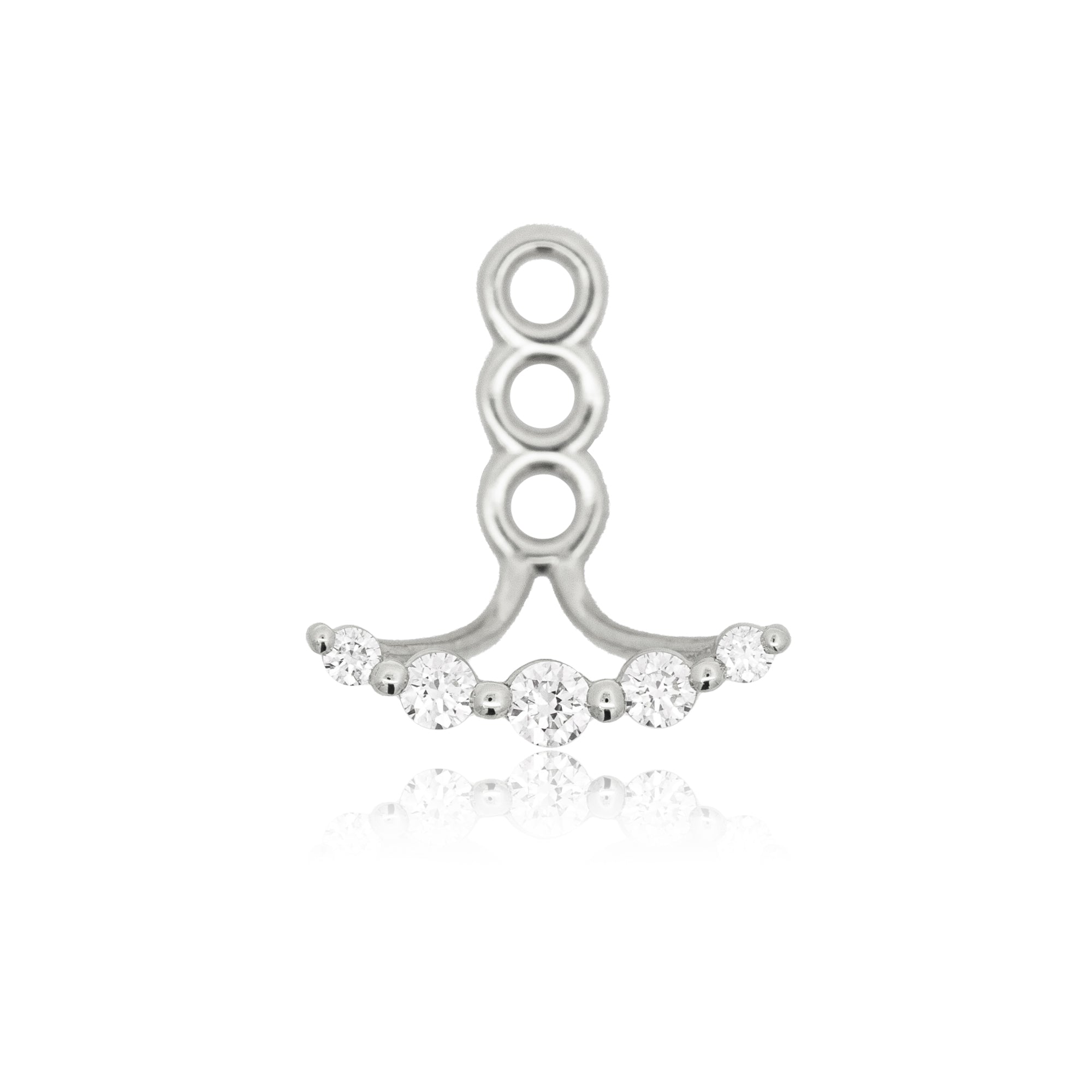 K18/Pt「ルミライン」ピアスチャーム(片耳用)｜【オレフィーチェ】Orefice