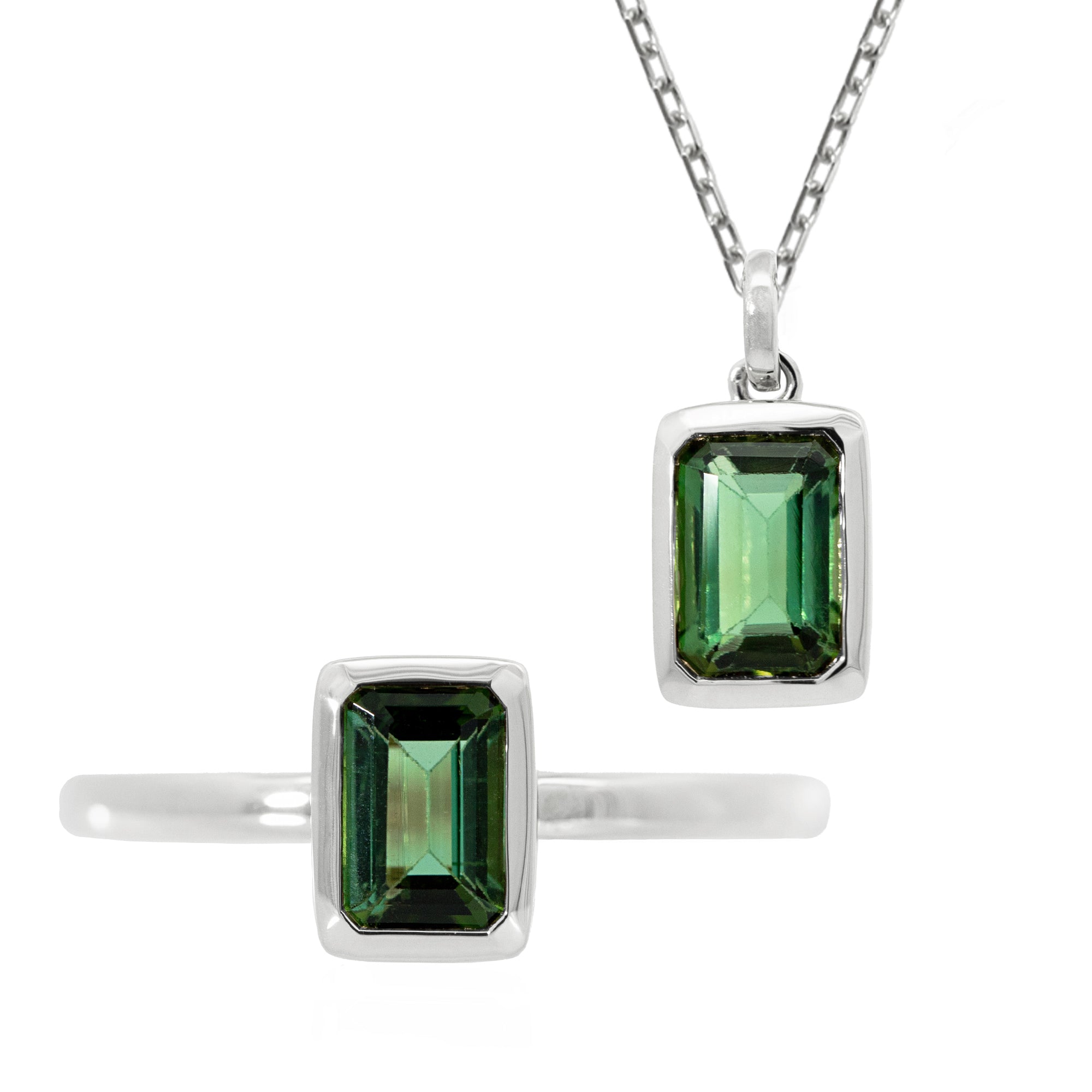 K18/Pt【10石限定】「グリーントルマリン セーラ」ペンダントトップorリング