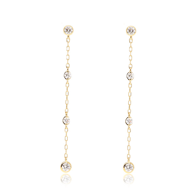 K18/Pt「ガランシア」ピアス