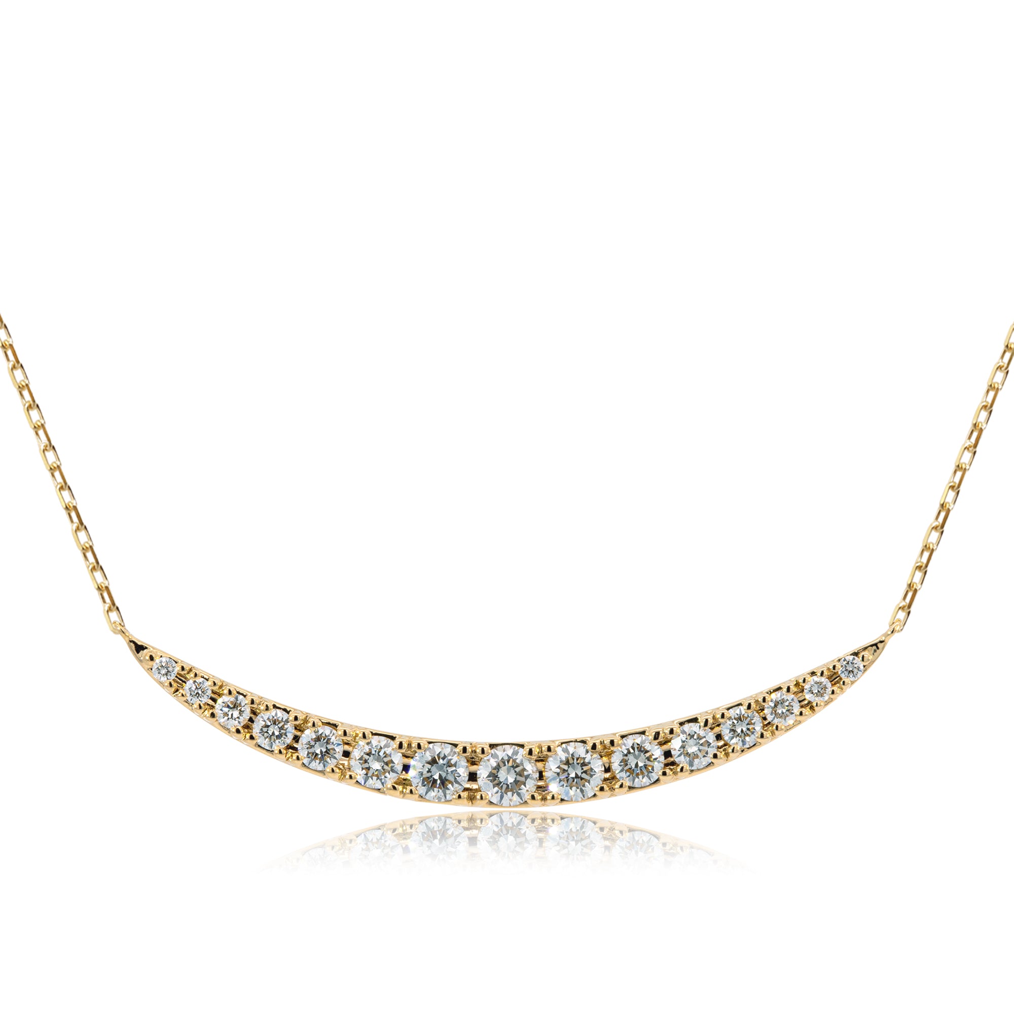 K18/Pt「ルナライン ラージ」ネックレス｜【オレフィーチェ】Orefice