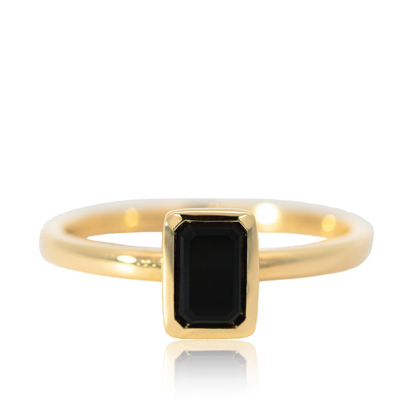 K18/Pt「ブラックオニキス セーラ」リング