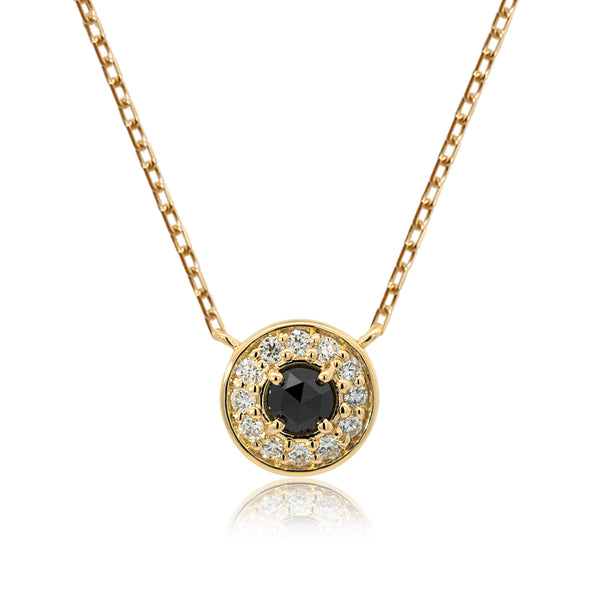 K18/Pt「ブラックダイヤ ビジュー」ネックレス