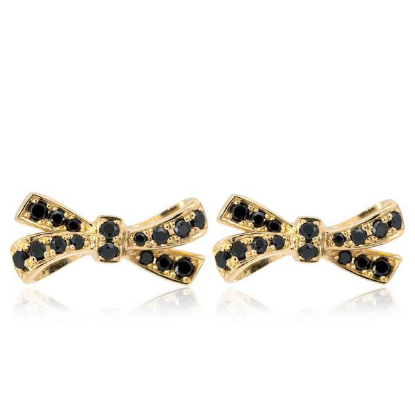 K18/Pt「ブラックダイヤ リベル」ピアス