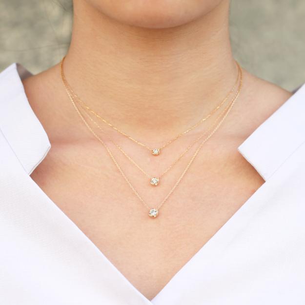 ダイヤモンド ネックレス 一粒 プラチナ 0.3カラット 鑑定書付 0.328ct 