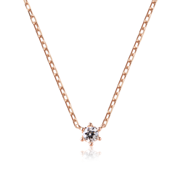 K18/Pt「0.05ctミルククラウン」ネックレス|【オレフィーチェ K18/Pt「0.05ctミルククラウン」ネックレス|【オレフィーチェ