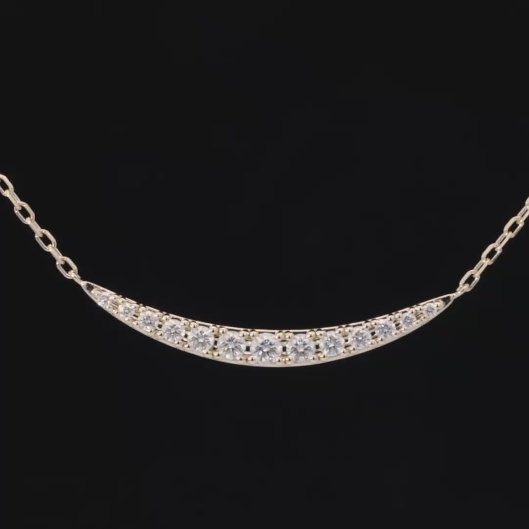 K18/Pt「ルナライン ミディアム」ネックレス｜【オレフィーチェ】Orefice