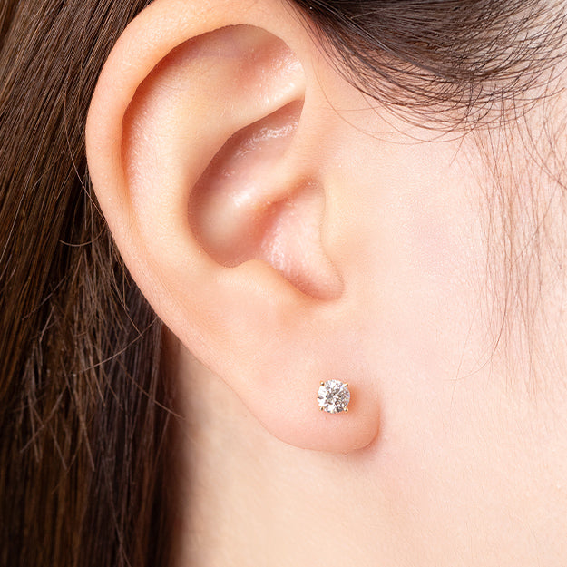 K18/Pt「0.5ct サブリナ」ピアス