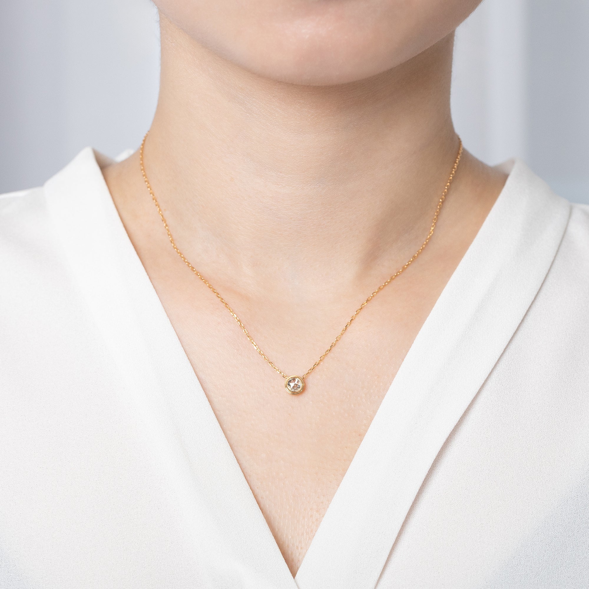 K18/Pt「0.2ctキース」ネックレス