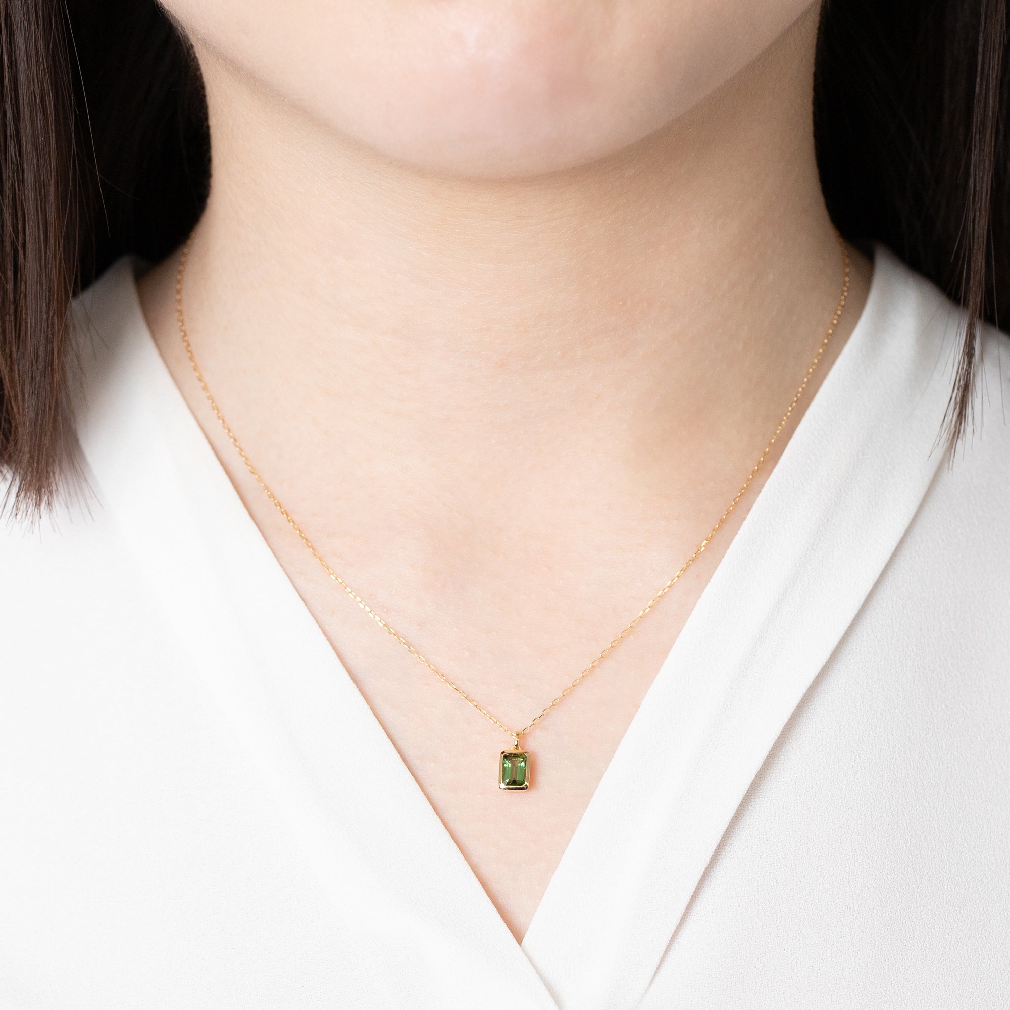 K18/Pt【10石限定】「グリーントルマリン セーラ」ペンダントトップorリング