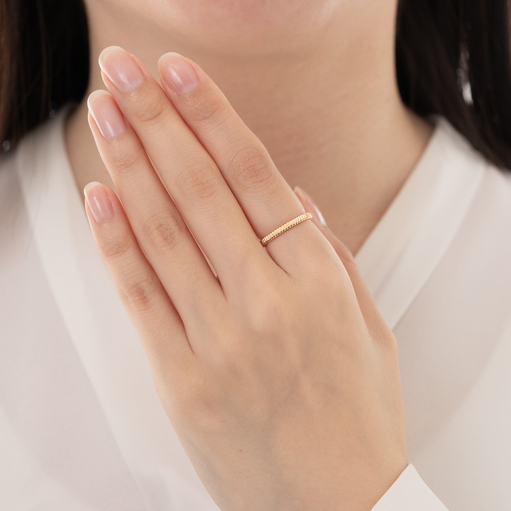 K18/Pt「シャルロット スリム」リング